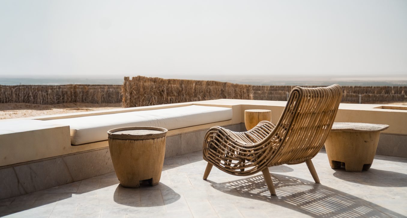 A terrace at the team offsite
